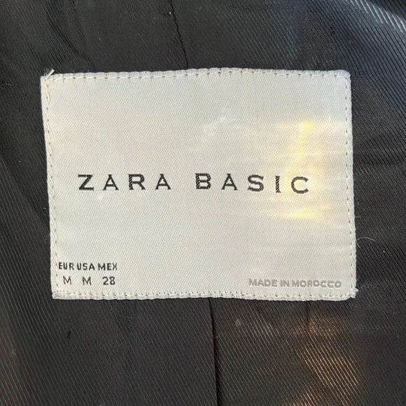 ZARA Wool & Mohair shawl collar jacket Sz Medium $149 - Picture 5 of 11